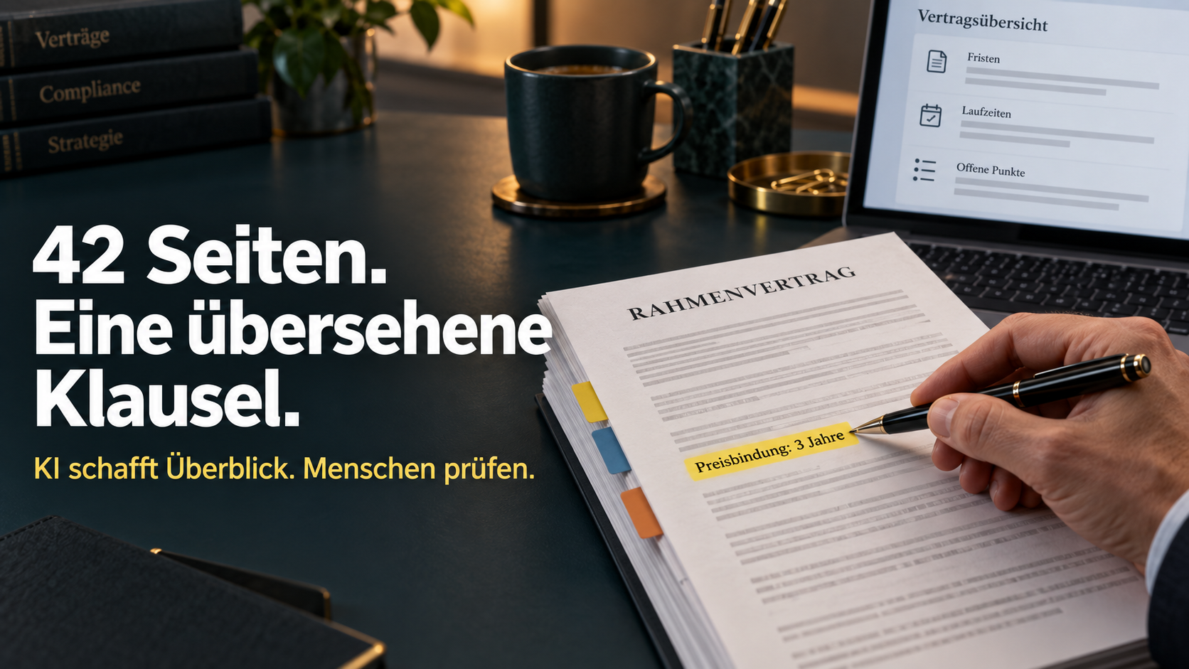 Verträge mit KI prüfen, ohne den Anwalt zu ersetzen
