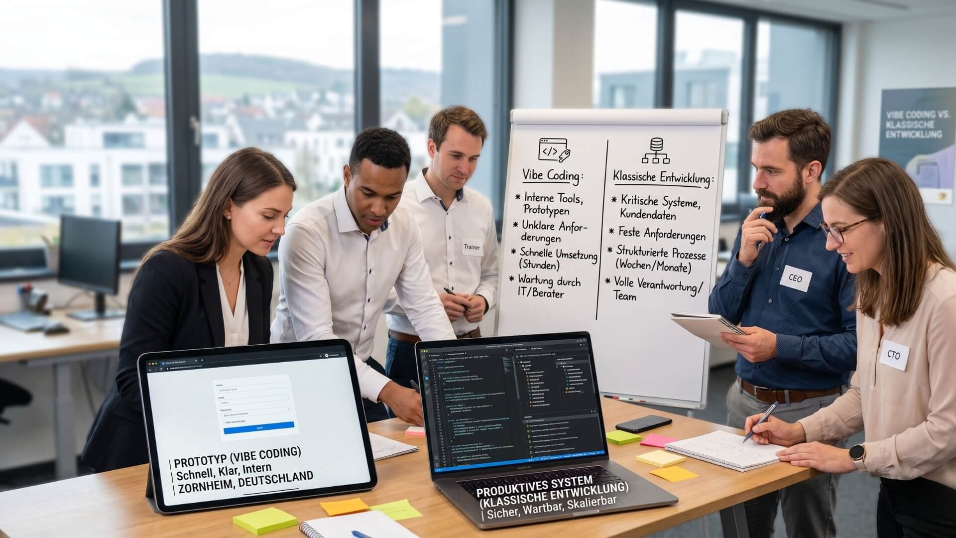 Vibe Coding vs. klassische Entwicklung: Was Entscheider wissen müssen
